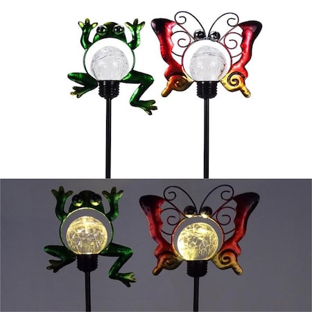 Lawnitator 23 in. Metal Silhouette Garden Friends Solar Garden Stake - Multicolored , 6PK LA2743198